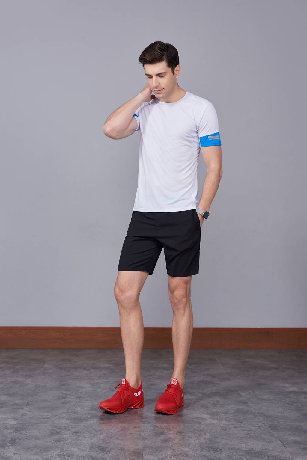 男裝新款情侶裝純色T恤 男上衣潮純棉圓領 短袖T恤白色