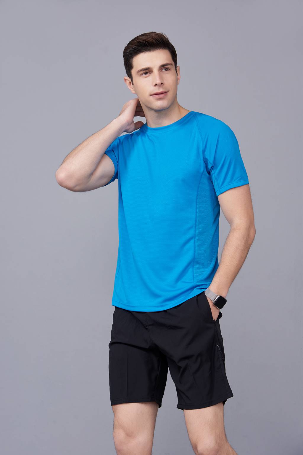 純色T恤  簡約大方經(jīng)典時尚  湖藍色